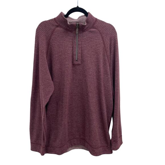 Tommy Bahama Reversible Long Sleeve 1/4 Zip Pullover Sweatshirt Mens Large - Picture 1 of 6
